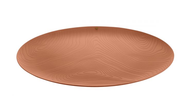 Alessi metalinis serviravimo padėklas „Veneer“, Ø42 cm, rudos spalvos