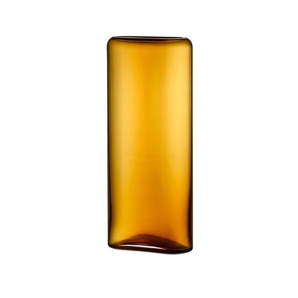 Krištolinė NUDE vaza „Layers“, aukšta, gintaro spalvos