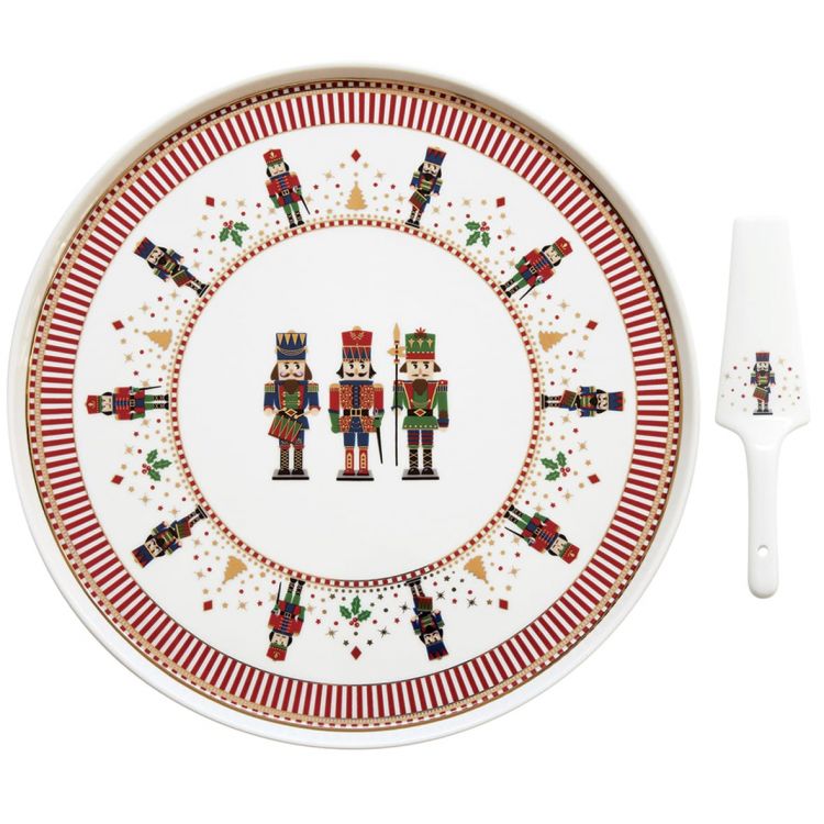 Easy Life porcelianinė serviravimo lėkštė „Nutcrackers “,  su mentele, Ø 32 cm