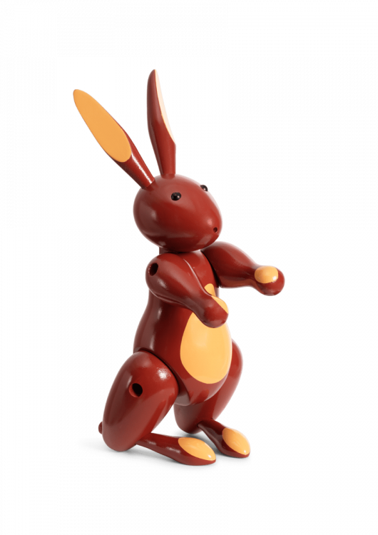 Kay Bojesen medinė dekoracija/žaislas „Rabbit“, dažytas uosis