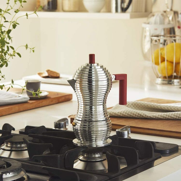 Alessi espreso kavinukas „Pulcina“, aliuminio, 300 ml (6 puodeliams, tinka indukcinei viryklei)