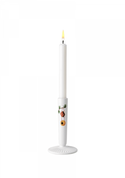 Kahler Hammershøi žvakidė, aukšta, balta su piešiniais