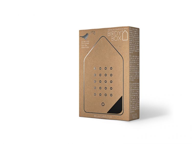 „Birdybox” čiulbantis inkiliukas, matinis juodas
