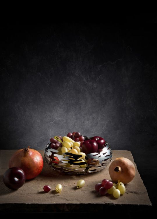 Alessi metalinė vaisinė/duonos krepšelis „Barknest“, Ø21 cm