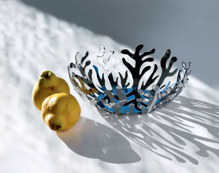 Alessi metalinė vaisinė/duonos krepšelis „Mediterraneo“, raudonos spalvos, Ø29 cm
