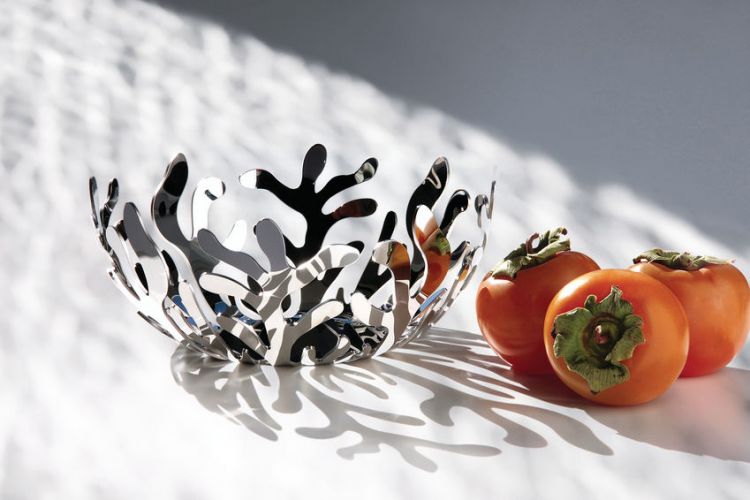 Alessi metalinė vaisinė/duonos krepšelis „Mediterraneo“, raudonos spalvos, Ø29 cm