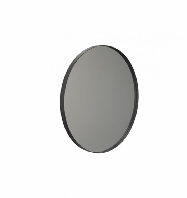 Frost pakabinamas veidrodis, Ø60 cm, matinės juodos spalvos rėmas