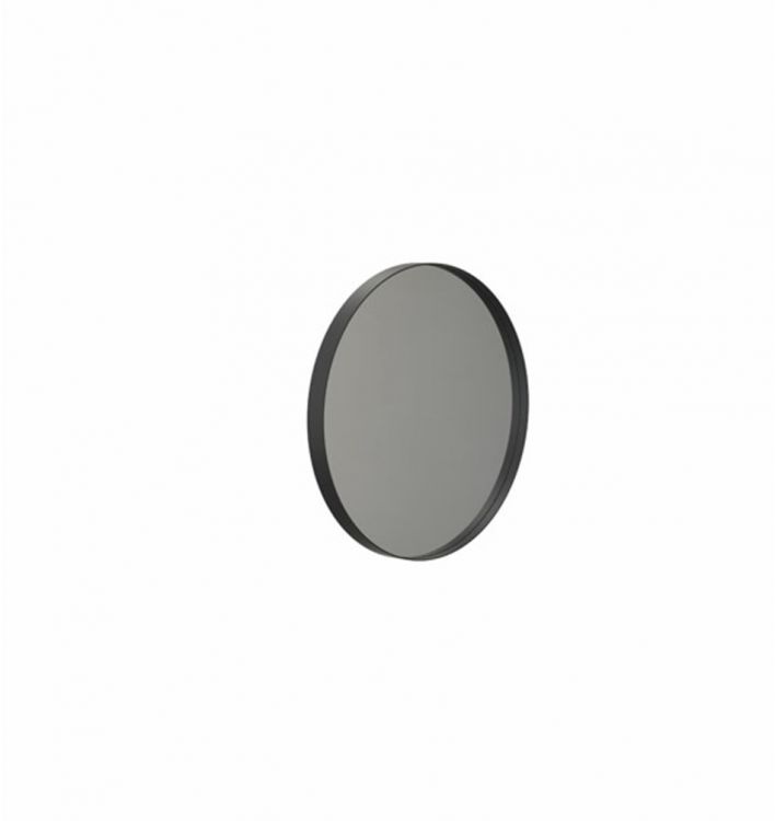 Frost pakabinamas veidrodis, Ø40 cm, juodas matinis rėmas