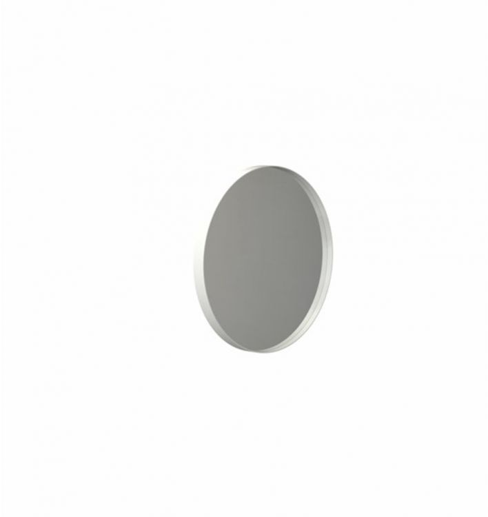 Frost pakabinamas veidrodis, Ø40 cm, baltas matinis rėmas