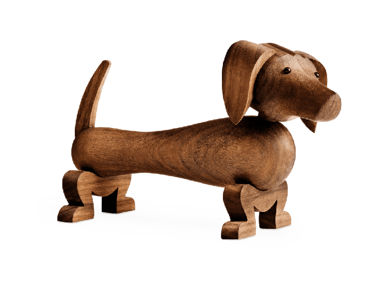 Kay Bojesen medinė dekoracija/žaislas „Dog“, riešutmedis