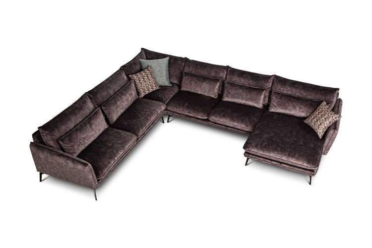 Suomiška sofa „Style A3E2UA“ (102 x 324 x 384 x 160 cm), (užsakoma)