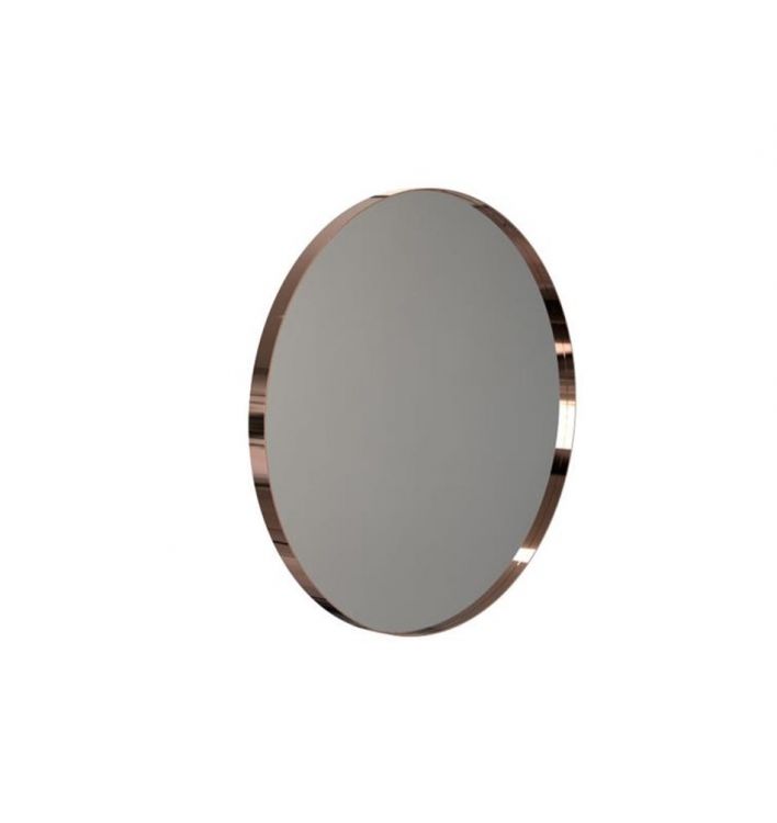 Frost pakabinamas veidrodis, Ø60 cm, bronzos spalvos blizgus rėmas