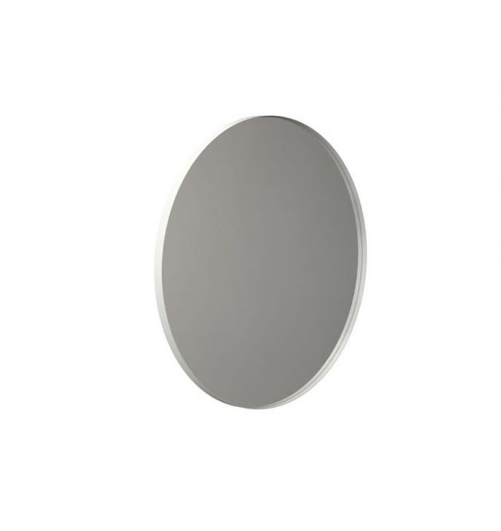 Frost pakabinamas veidrodis, Ø80 cm, baltas matinis rėmas