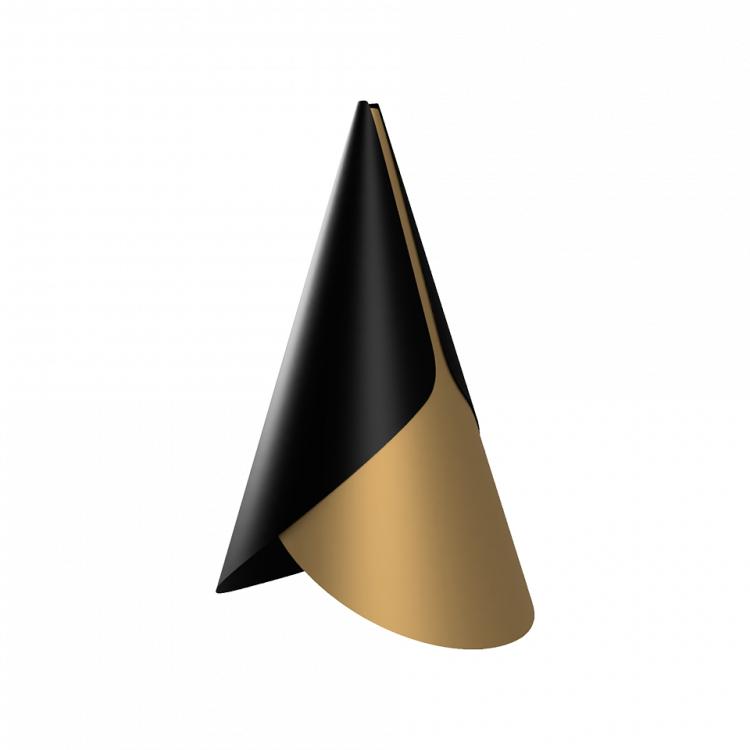 Umage šviestuvo gaubtas Cornet black & brass