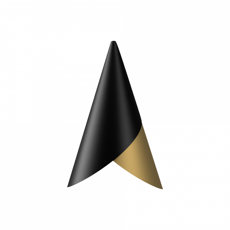Umage šviestuvo gaubtas Cornet black & brass