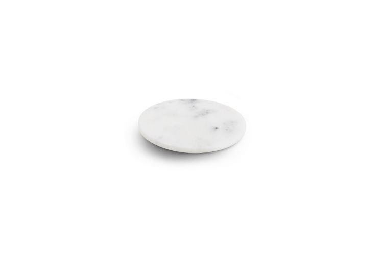 CHIC marmuriniai padėkliukai, Ø 9,5 cm, 4vnt, baltos spalvos